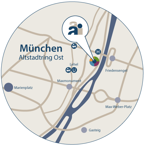 Lageplan Alfred Adler Institut München e.V.